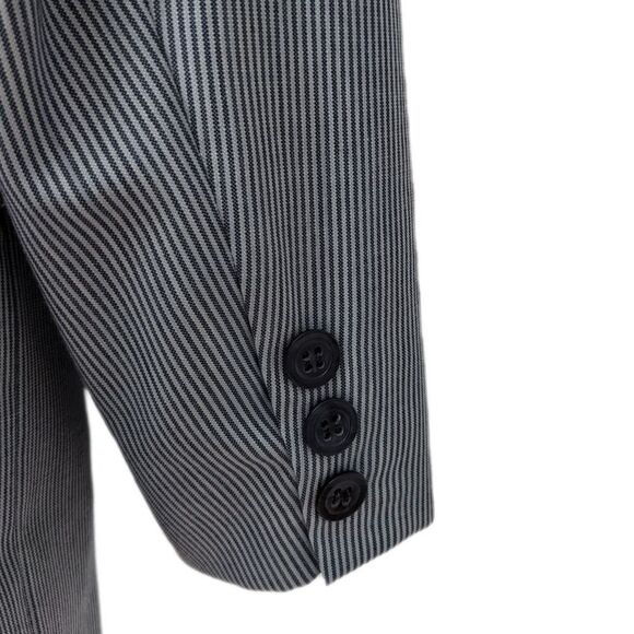 Vintage Bill Blass Gray Striped Sport Jacket Suiting Blazer mens 40 r wool - Picture 4 of 7